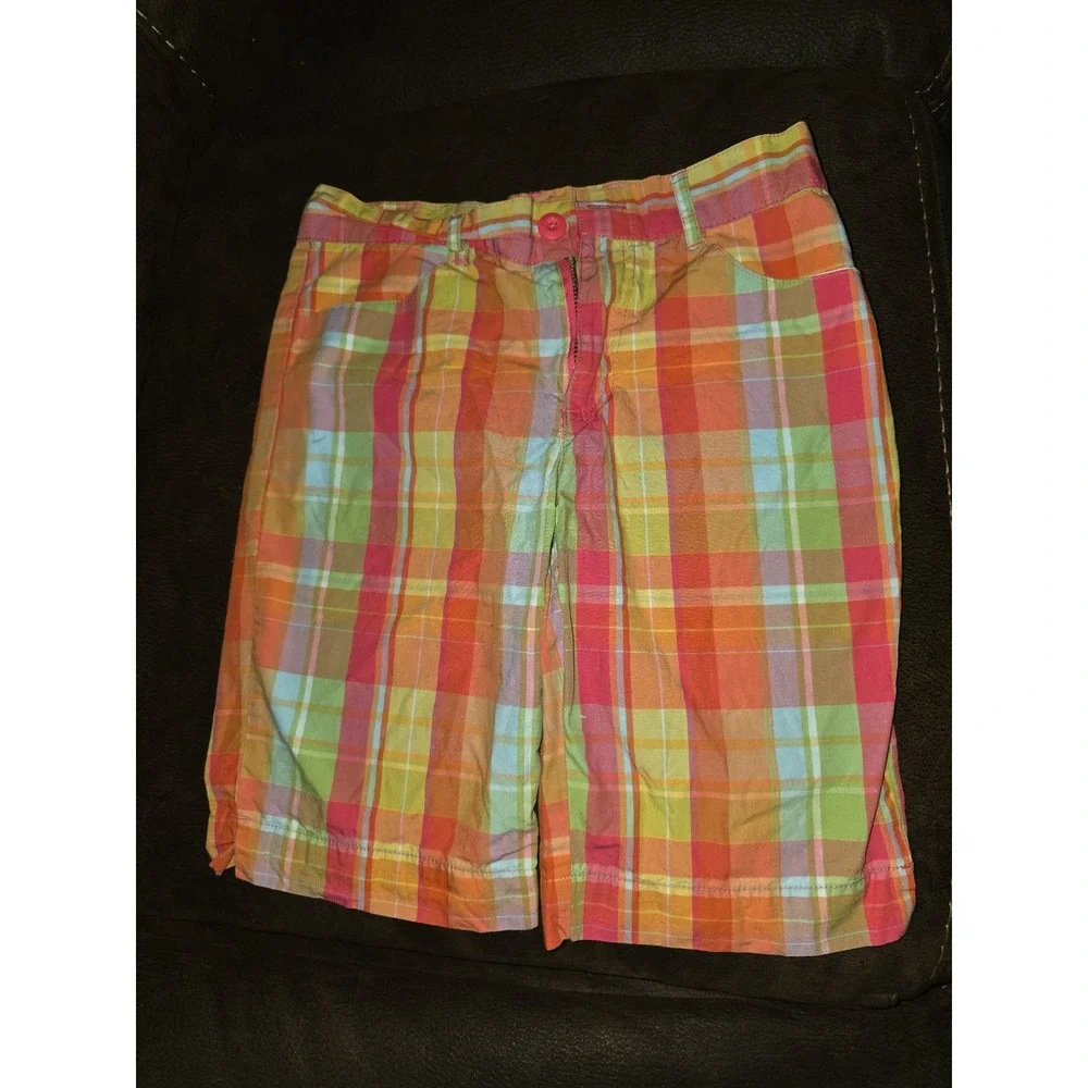 Gymboree outlet aloha‎ sunshine plaid shorts size 10